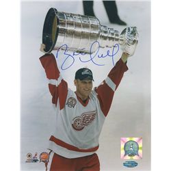 Brett Hull Signed Red Wings 8x10 Photo (Steiner COA)