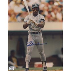 Rickey Henderson Signed Yankees 8x10 Photo (AR COA)