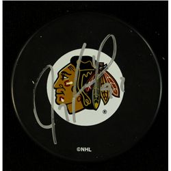 Jeremy Roenick Signed Blackhawks Logo Puck (JSA COA)