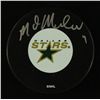 Image 1 : Mike Modano Signed Stars Logo Puck (JSA COA)