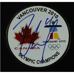 Rick Nash Signed Team Canada 2010 Olympic Logo Puck (JSA COA)
