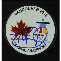 Mike Babcock Signed Team Canada 2010 Olympic Logo Puck (JSA COA)