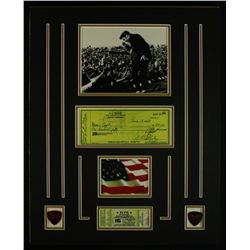 Elvis Presley 16x20 Custom Display Piece with Signed Check Copy