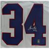 Image 2 : Thurman Thomas Signed Bills Stat Jersey: Inscribed "HOF 07" (Thomas Hologram)