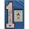 Image 2 : Warren Moon Signed Oilers Stat Jersey: "HOF 06" (AAA COA)