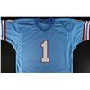 Image 3 : Warren Moon Signed Oilers Stat Jersey: "HOF 06" (AAA COA)