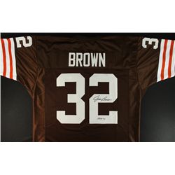 Jim Brown Signed Browns Jersey: Inscribed "HOF 71" (JSA COA)