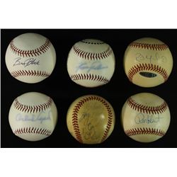 Lot of (6) Signed Baseballs Including Orlando Cepeda, Fergie Jenkins, Raul Mondesi, Ron Gant (COA)