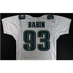Jason Babin Signed Eagles Jersey (JSA COA)