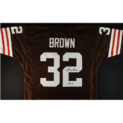 Jim Brown Signed Browns Jersey: Inscribed "HOF 71" (JSA COA)