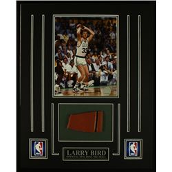 Larry Bird Celtics 16x20 Custom Display with Piece of Basketball