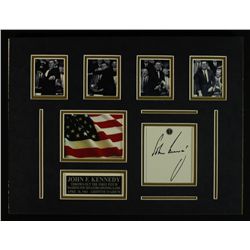 John F Kennedy 12x16 Custom Display with Signed Cut Copy