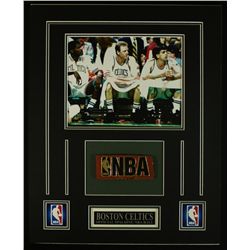 Boston Celtics 16x20 Custom Display with Piece of Basketball