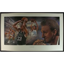 Larry Bird Artist Signed 19x31 LE Lithograph (Collectors Resource COA)
