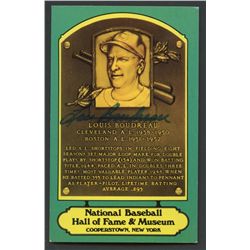 Lou Boudreau Signed Indians HOF Postcard (AR COA)