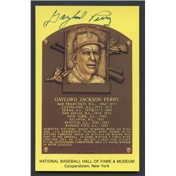 Gaylord Perry Signed Giants Gold HOF Postcard (JSA COA)
