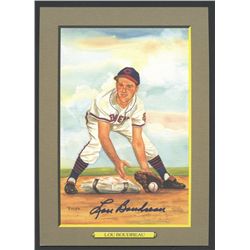 Lou Boudreau Signed Indians LE 5x7 Perez Steele Great Moments HOF Postcard (AR COA)