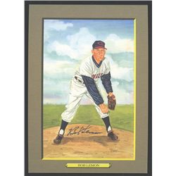 Bob Lemon Signed Indians LE 5x7 Perez Steele Great Moments HOF Postcard (AR COA)