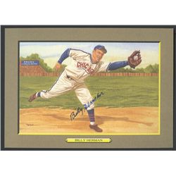 Billy Herman Signed Cubs LE 5x7 Perez Steele Great Moments HOF Postcard (AR COA)