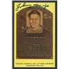 Image 1 : Johnny Mize Signed Gold HOF Postcard (AR COA)