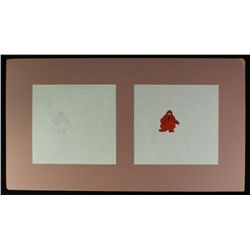 Clifford the Big Red Dog Original Hand-Painted Animation Cel & Original Drawing (PA LOA)