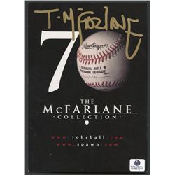 Todd McFarlane Signed Mcfarlane Collection 70 HR Ball 5x7 Photo (GA COA)
