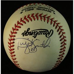 Dwight Smith Signed ONL Baseball (GA COA)