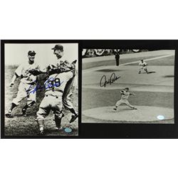 Lot of 2 Johnny Podres Signed 8x10 Photos (Fameabilia)
