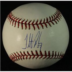 Jonathon Sanchez Signed OML Baseball (GA COA)
