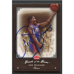 Lot of (2) Joe Dumars Signed Pistons Basketball Cards (GA)