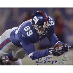 Kevin Boss Signed Giants First NFL Touchdown Dive 8x10 Photo (Steiner COA)