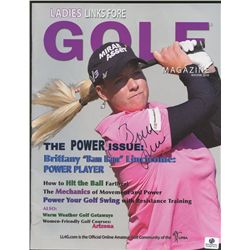 Brittany Lincicome Signed LPGA Golf Magazine (GA COA)