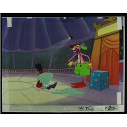 Pink Panther Original Animation Production Cel with Original Sketch & Background (PA LOA)