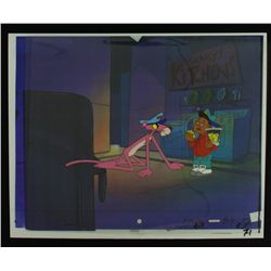 Pink Panther Original Animation Production Cel with Original Sketch & Background (PA LOA)