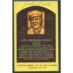 Jocko Conlan Signed Gold HOF Postcard (AR COA)