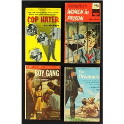 Lot of 4 Vintage 1950s Crime Title Books with "Cop Hater"