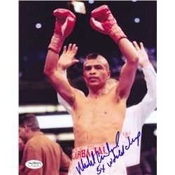 Michael Carbajal Signed 8x10 Photo: Inscribed 5x World Champ (JSA)
