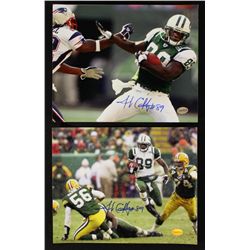 Lot of 2 Signed Jerricho Cotchery Jets 8x10 Photos (Fameabilia)