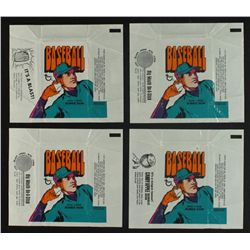 Lot of (4) 1972 Topps Baseball Original Wax Pack Wrappers