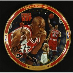 Michael Jordan Limited Edition 8" UDA Bradford Exchange Commemorative Plate: "1996 NBA Finals MVP"