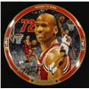Image 1 : Michael Jordan Limited Edition 8" UDA Bradford Exchange Commemorative Plate: "Record 72 Wins"