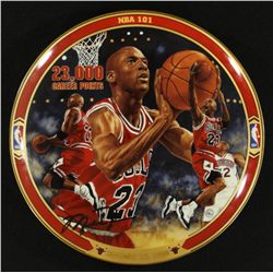 Michael Jordan Limited Edition 8" UDA Bradford Exchange Commemorative Plate: "NBA 101"