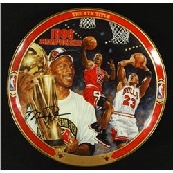Michael Jordan Limited Edition 8" UDA Bradford Exchange Commemorative Plate: "The 4th Title"