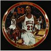 Image 1 : Michael Jordan Limited Edition 8" UDA Bradford Exchange Commemorative Plate: "NBA Season High"
