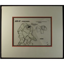 1980 Hanna-Barbera Original Captain Caveman Hand-Painted Animation Model Sheet Cel (PA LOA)