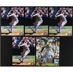 Lot of (5) Bert Blyleven Signed 8x10 Photos with (4) Twins & (1) Angels (GA COA)