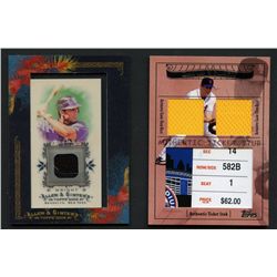 Lot of (2) David Wright Game Used Jersey Cards