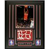Image 1 : Derrick Rose Bulls 16x20 Custom Display with Piece of Net