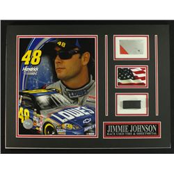 Jimmie Johnson NASCAR 16x12 Custom Display Piece with Sheet Metal & Race-Used Tire (COA)