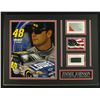 Image 1 : Jimmie Johnson NASCAR 16x12 Custom Display Piece with Sheet Metal & Race-Used Tire (COA)